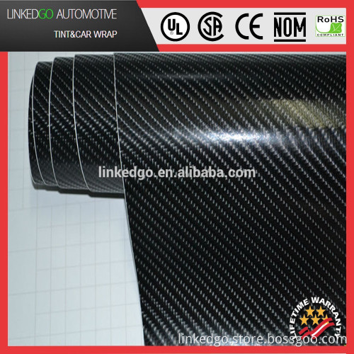 Air Bubble Free car wrap stickers 1.52*30M 4D Black Carbon Fiber vinyl sticker